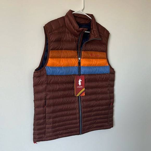 cotopaxi Other - Cotopaxi Men’s Fuego Down Brown Acorn Stripes Jacket, NWT